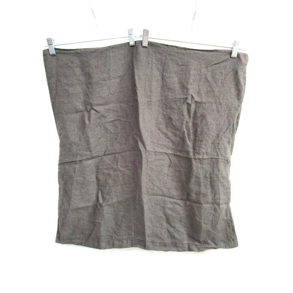 West Elm Gray 100% Linen Euro Pillow Sham - Picture 1 of 6